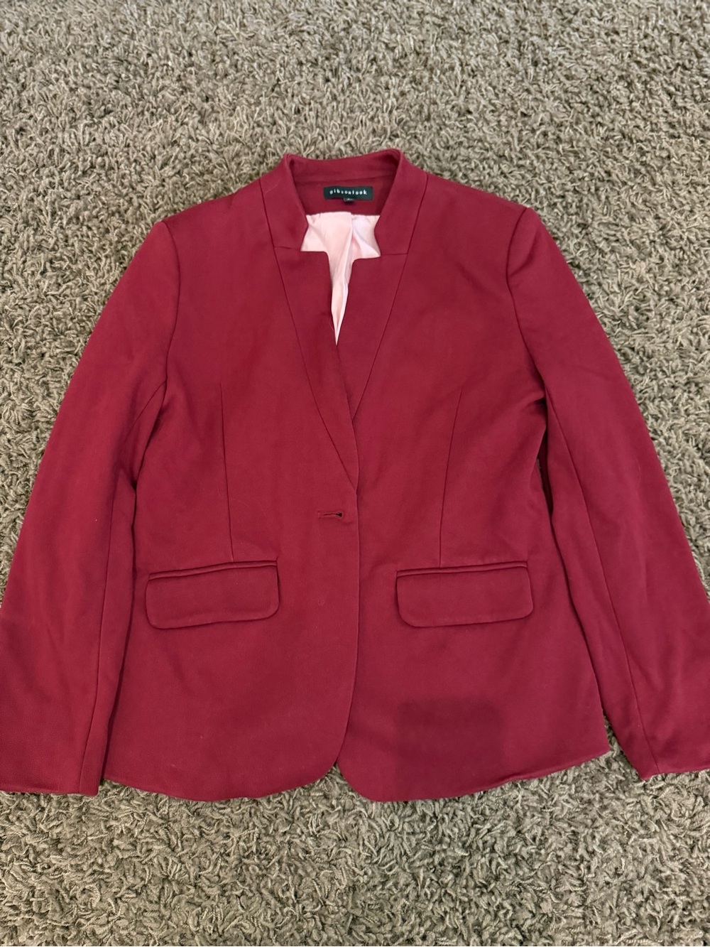 Gibson Women's Dark Red Tailored Blazer